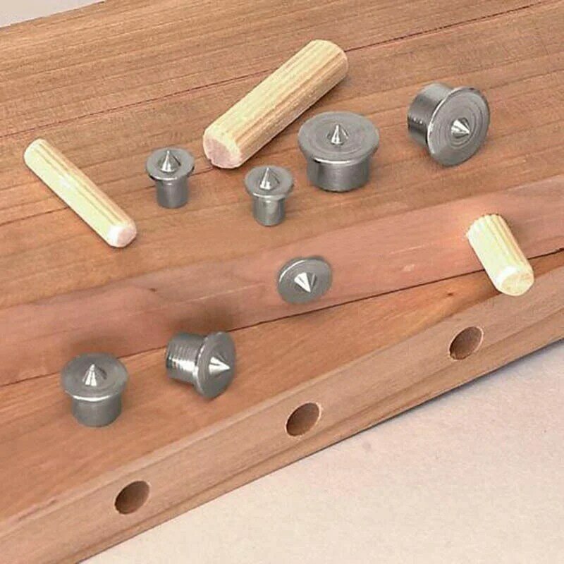 Puntas de pasador de madera para carpintería, accesorio de punzonado central de 6/8/10/12mm para posicionamiento de muebles