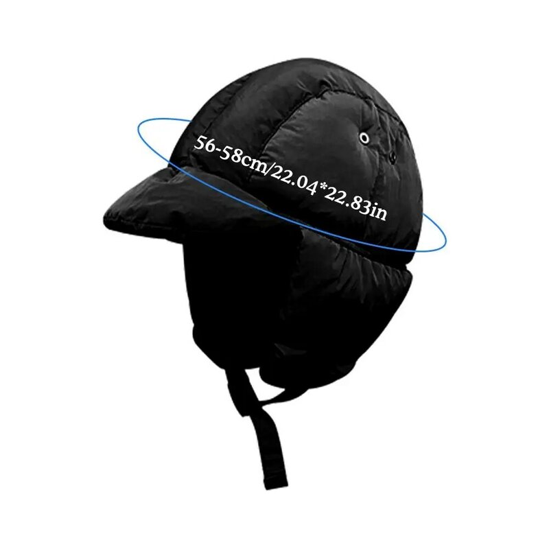 Topi terbang pelindung telinga Retro pria dan wanita, topi Bomber hangat untuk berkendara dan ski luar ruangan musim dingin warna polos
