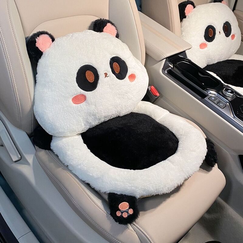 Cojín decorativo de felpa para asiento de coche, almohada creativa de dibujos animados de conejo, Panda, reposacabezas para Cabeza y Cuello