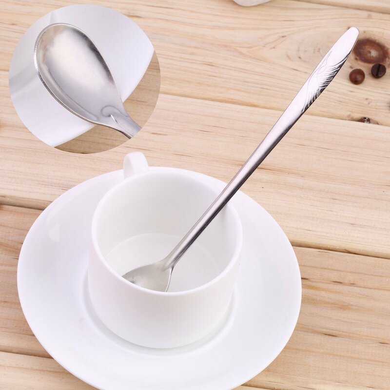 긴 처리 스테인레스 스틸 커피 스푼 티스푼 아이스크림 디저트 칵테일 교반 스푼 Barware 음주 도구