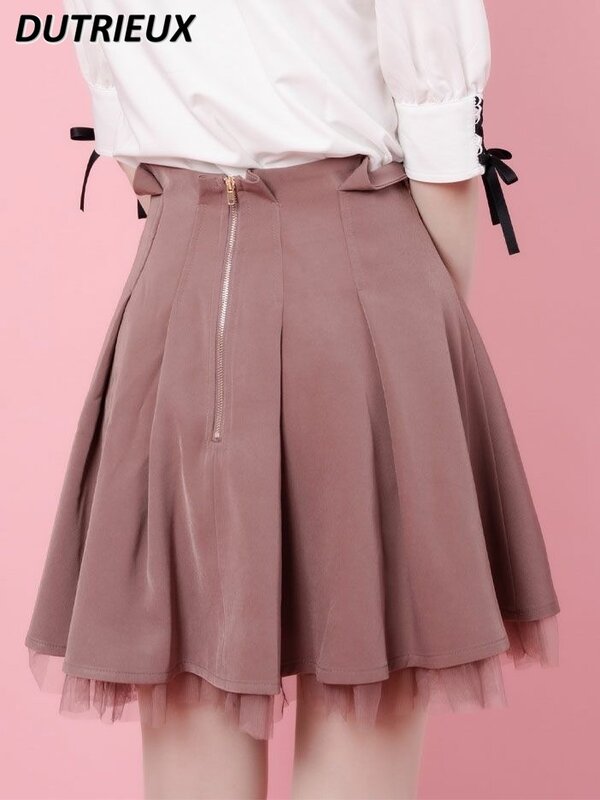 Japońska spódnica rajita moja wiązana zawieszka w kształcie serca z cienkim materiałem spódnice w linii 2024 wiosenne lato nowe spódnica Lolita Faldas