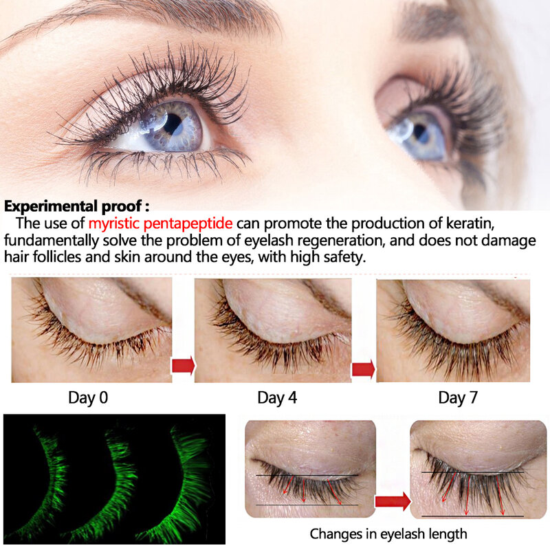 Natural Eyelash Growth Serum 7 Days Fast Eyelashes Enhancer Longer Thicker Fuller Eye Lashes Mascara Lengthening Liquid Beauty