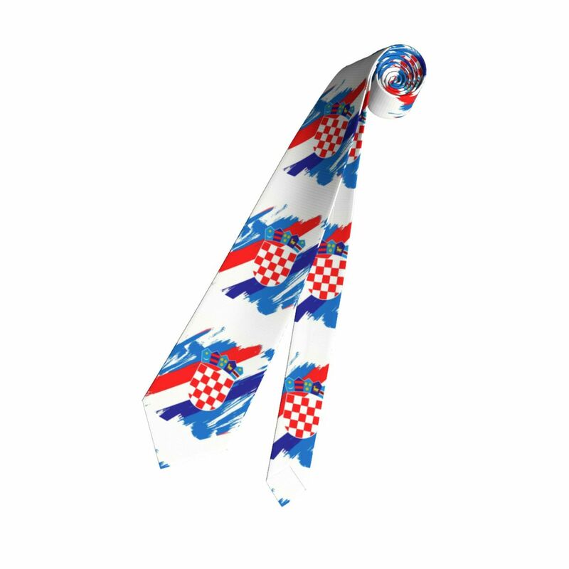 Vlag Van Kroatië Stropdassen Mannen Gepersonaliseerde Zijde Kroatische Patriottische Trotse Nek Stropdassen Voor Feest
