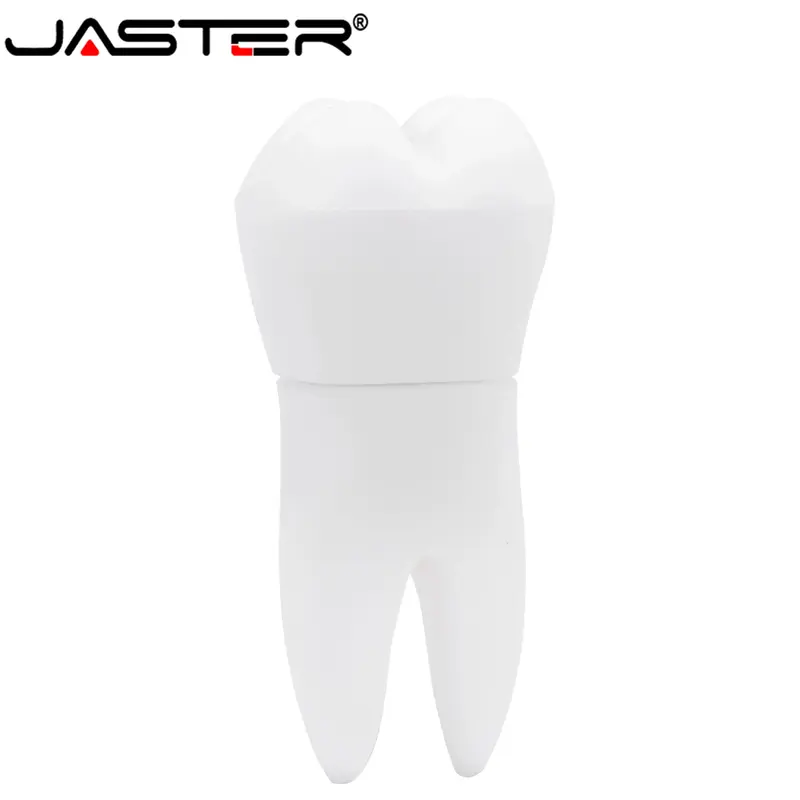 JASTER-Modelo bonito Dentes Pen Drive, USB 2.0 Flash Drive, Dente Flash, Memory Stick, Dentista U Disk, Presente, 8GB, 16GB, 32GB, 64GB