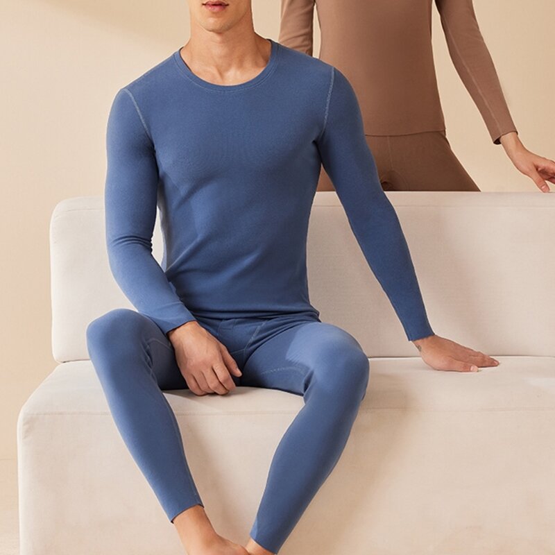 Комплект термобелья для женщин и мужчин, комплект базового слоя с длинными джинсами, зимний теплый комплект с верхом и низом,