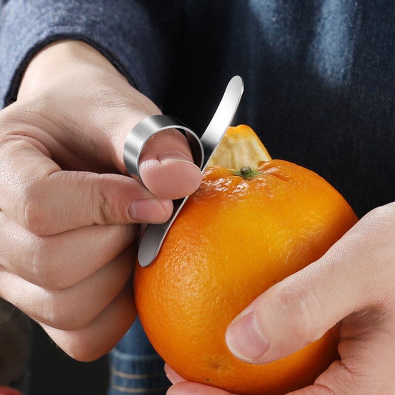 Rallador de limón de acero inoxidable, pelador de naranja, cuchillo pelador de cítricos, accesorios de barra de cocina
