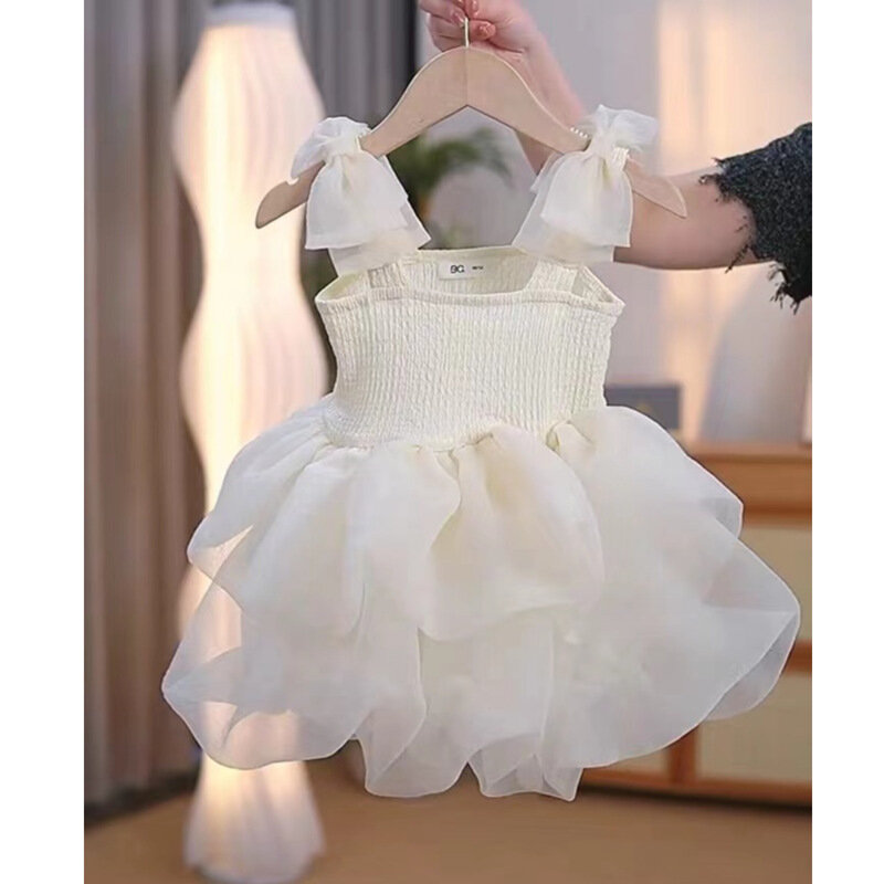 Kinder Prinzessin Kleider für Mädchen Frühling Mode ärmellose Spitze formelle Kleidung Hochzeit Blumen mädchen Kinder Vestidos 2-6 Jahre