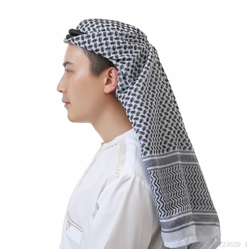 2 buah jilbab pria Arab Saudi Headwrap produk pajak Turki Hijab Kippa Dubai Muslim topi UEA topi Bandana dan set Bandana