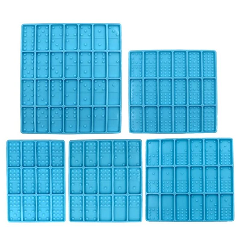 5 Pcs Dominoes Epoxy Resin Mold Game Silicone Mould DIY Crafts Ornaments Jewelry Casting Tool