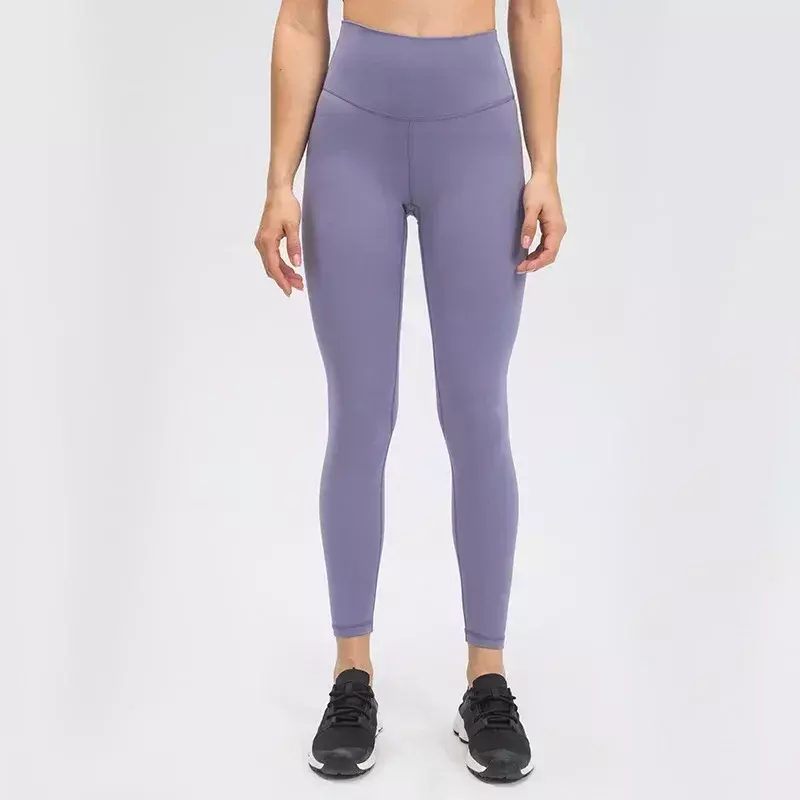 Leggings esportivos de cintura alta Lulu-Align para mulheres, calças elásticas de ioga, fitness confortável, push-ups