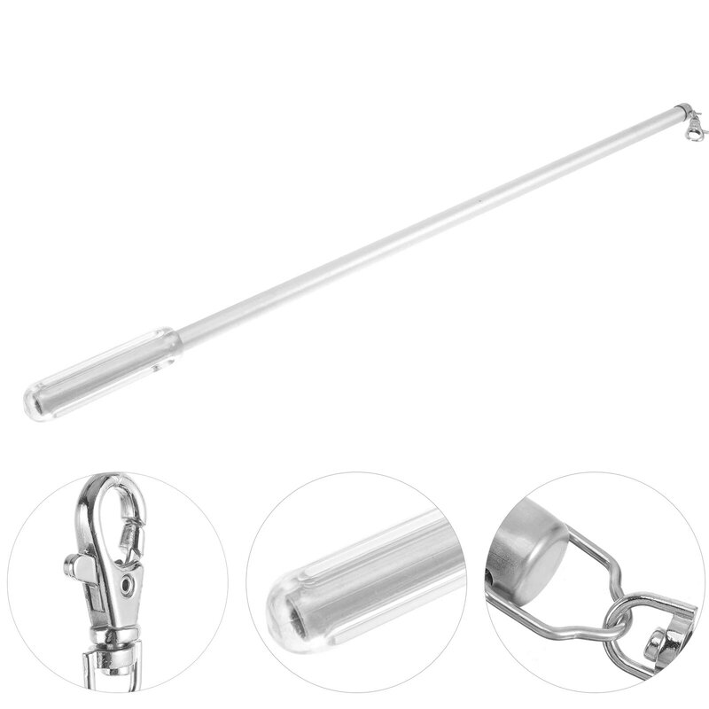 Aluminum Curtain Pull Rod Metal Snap 21.8 Inch Push Wand Drapery Grommet Curtains Blind Opener Stick