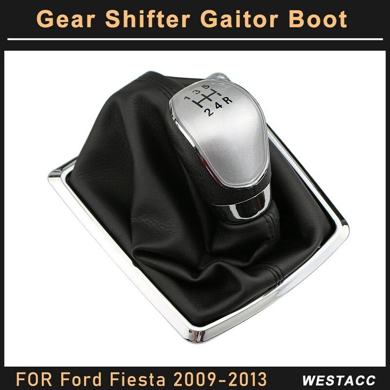 5/6 geschwindigkeit Auto Schaltknauf Hebel Shifter Kragen Gaitor Boot für Ford Fiesta 2009 2010 2011 2012 2013 Innen zubehör