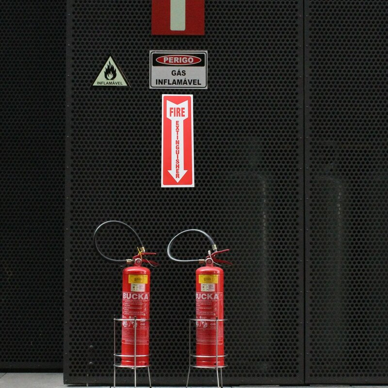 Etiqueta do extintor, Sinal adesivo da etiqueta para o restaurante, Emblemas do escritório