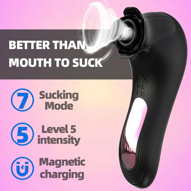 Vacuum Sucking Rose Vibrator For Women Nipples Clitoris Stimulator Clit Sucker Massager Mini Sex Toys Goods Female Masturbation