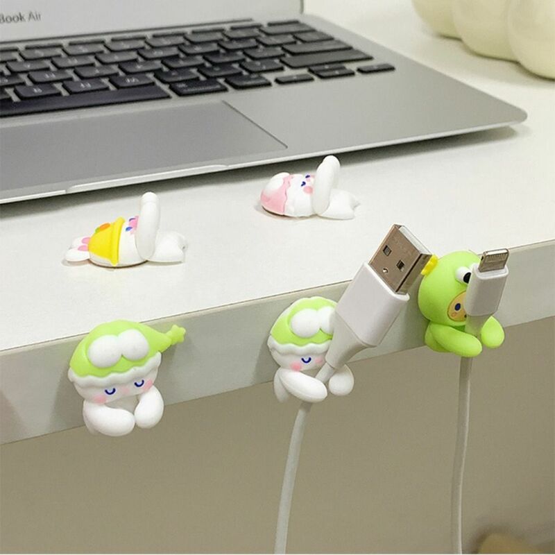 Animais Cartoon Cable Organizer, Cable Clips, Silicone Holder, Data Line, Wire Hooks, Desk Tool