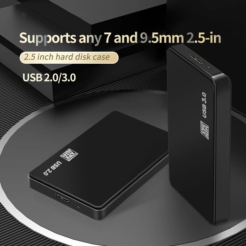 Carcasa de disco duro externo USB de 3,0 a 2,5 pulgadas, caja de disco duro SATA, HDD, SSD, 5gbps, para PC, portátil, Smartphone, PC y portátil