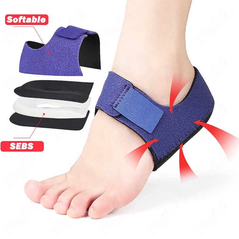 VTHRA-almohadillas de absorción de impacto para el cuidado de los pies, tendinitis, alivio de la fatiga del pie, protectores de talón, cojín para el dolor de talón, nuevo arco