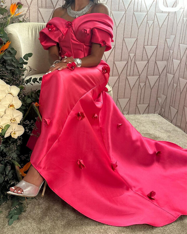 Женское атласное платье для выпускного вечера, высококачественное изысканное платье с цветочным орнаментом, вечернее платье для торжественных случаев