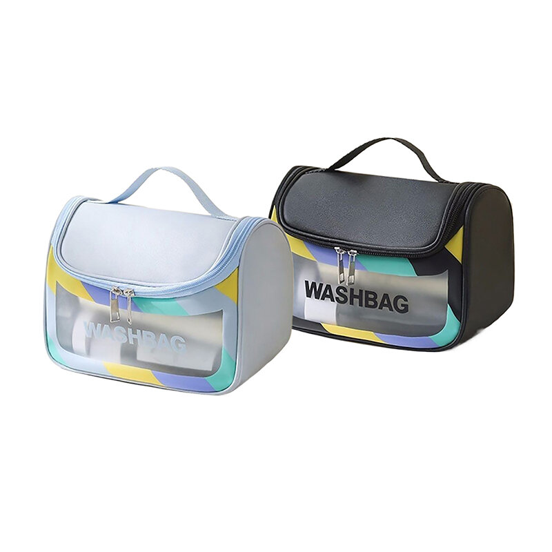 Wasserdichte Kosmetik tasche tragbare tragbare kosmetische Aufbewahrung tasche große Kapazität transparente Wasch tasche Reise Aufbewahrung tasche
