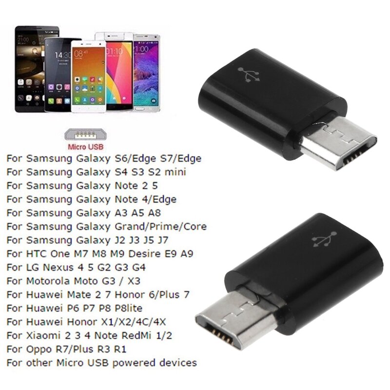Konektor Adaptor Jantan USB 3.1 Betina USB Mikro Tipe untuk Adaptor Data Konverter Pengisi Daya Ponsel Berkecepatan Tinggi
