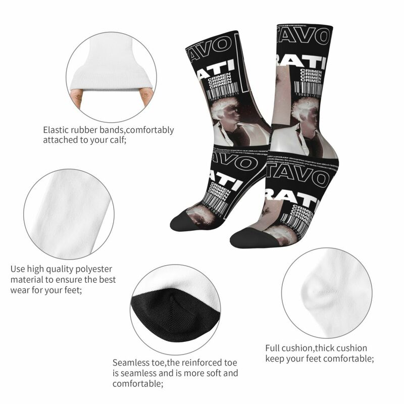 Calcetines de cantante de música Gustavo Cerati, accesorios para hombres y mujeres, calcetines acogedores, Súper suaves, regalo de cumpleaños