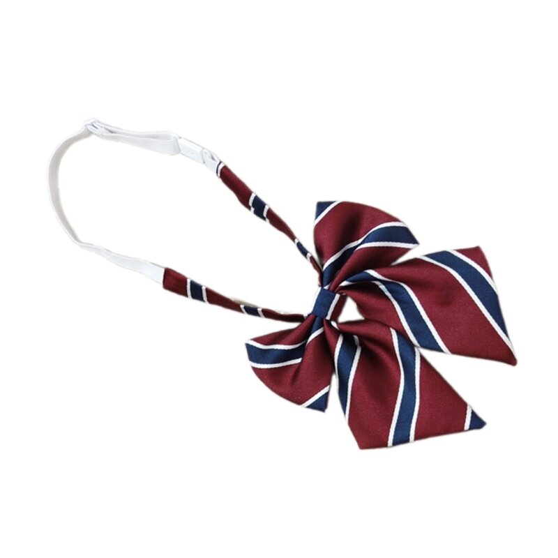 652F 1 pièce/3 pièces cravates rayées pour femmes, cravate britannique pour uniforme, cravate pour fille