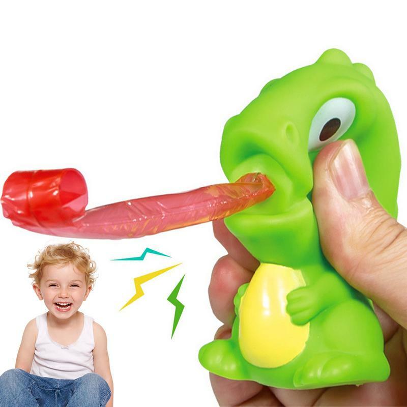 어린이용 개구리 혀 짜기 장난감, 창의적 감압 피젯 장난감, 핀치 개구리 공룡, 혀를 내밀어 스트레스 해소 장난감