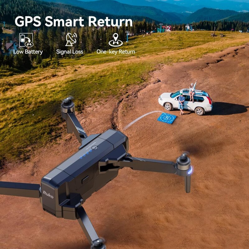 Ruko-Drones F11GIM2 con cardán EIS 4K, cámara para adultos, 96 Min de tiempo de vuelo largo, 9800 pies de largo alcance, FPV, retorno automático a casa con G