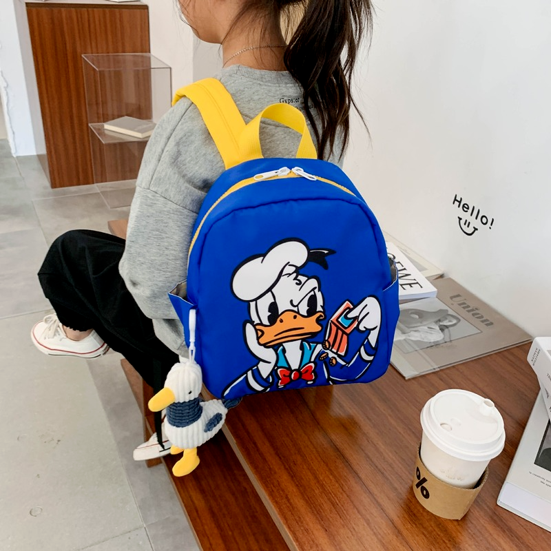 Рюкзак детский, с изображением Дональда Дака, мультипликационный, мультипликационный, вместительный, для путешествий