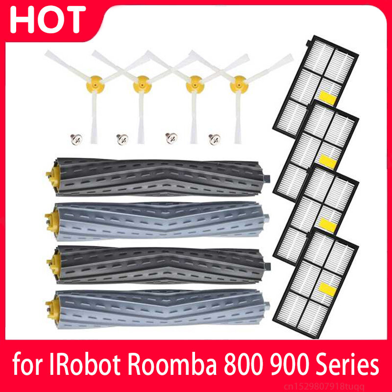 ل IRobot Roomba 850 860 861 866 870 880 890 960 980 981 985 مكنسة كهربائية فرشاة جانبية رئيسية فلتر Hepa ممسحة خرقة