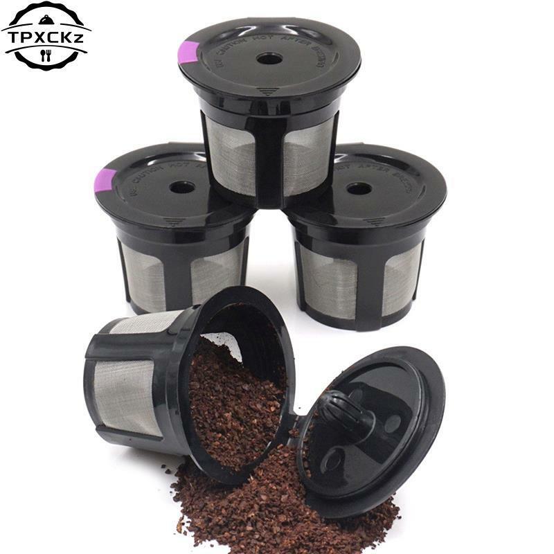 Taza de filtro de café recargable, cestas de filtro reutilizables, cápsulas de café, Gotero para cafetera Keurig 1,0 2,0 K, 1 unidad