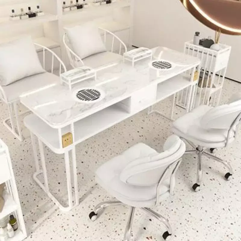 Professional Nordic Desk Nail Tables Manicure Makeup White Modern Nail Tables Living Room Mesa Salon Furniture