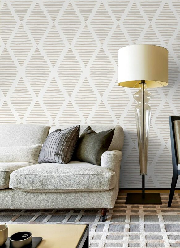 Papel tapiz moderno de rayas, autoadhesivo extraíble, para decoración de cajones de dormitorio, color Beige y blanco