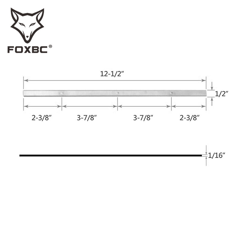 Facas de lâminas de plaina FOXBC, Triton TPT125, DELTA 22-560, TP400LS, Artesão 21758, Wen 6550, 12,5 ", 320x12x1,5mm, 2 peças
