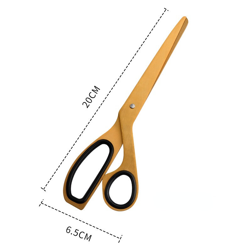 Nordic Style Asymmetry Gold Stainless Steel Scissors Simple Folder for Paper Cutting DIY Tools Art School Office Supplies