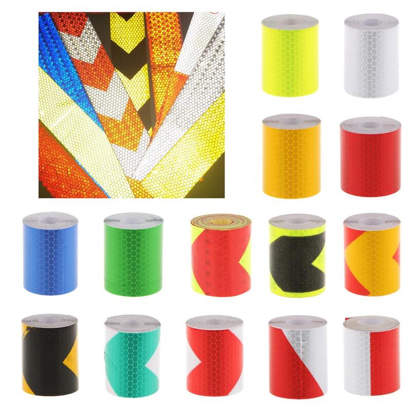 4-6pack Reflective Warning Conspicuity Tape Arrow Pattern Sticker -Red with