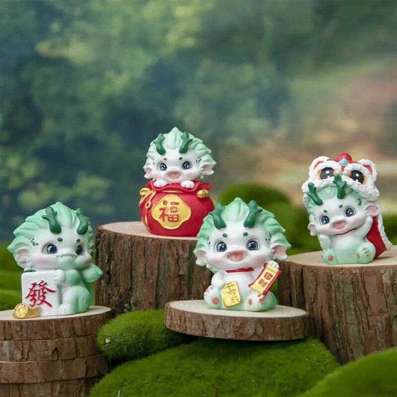 Statue de dragon portable pour la décoration de bureau, mini-indicateur de dragon, ornement de bureau, nouvel an chinois