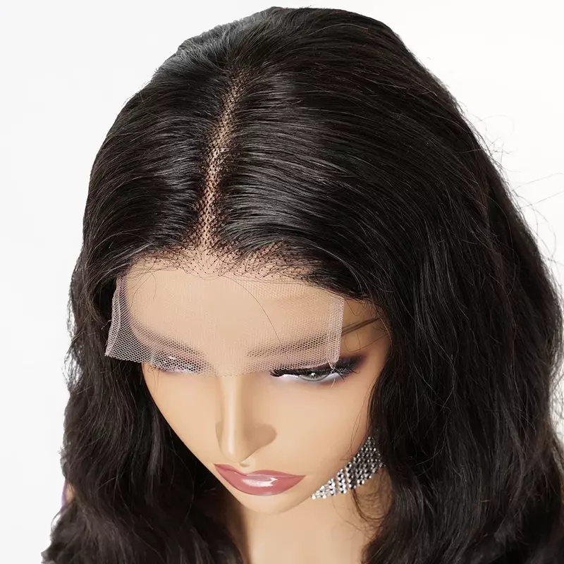 180% Dichte Körper welle 13x4 Spitze Front Perücken 4x4 transparente Spitze Verschluss Echthaar Perücke für Frauen natürliche Farbe Remy Haar