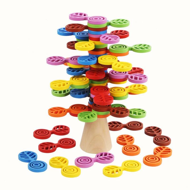 어린이용 다채로운 나무 빌딩 블록, 조기 학습 DIY 조립 장난감, 어린이용 두뇌