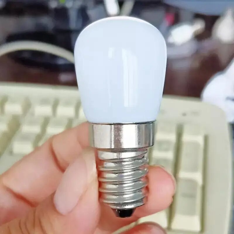 Mini Frigorífico Lâmpada LED, Cold, Warm, White, Frigorífico Lamp, Luzes do armário, 2W, 12V, 24V, 110V-260V, E14, E12, 1, 2, 4, 6 PCes