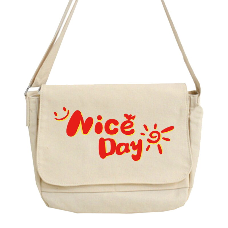 Bolsa de mensajero japonesa Simple multifunción, bolso de ocio para mujer, bolso portátil de un hombro con patrón de comida