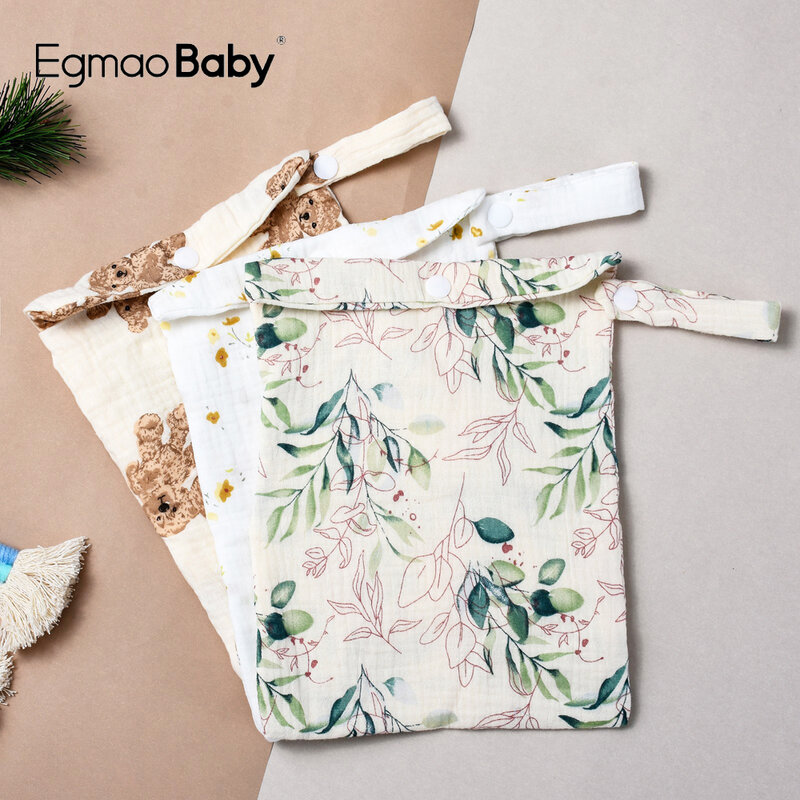 Bolsa de pañales reutilizable multifuncional para bebé, bolsa de pañales de viaje de Color lindo, bolsa de almacenamiento de algodón suave para mamá