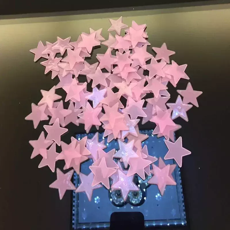 100 Stück/Tasche im Dunkeln leuchten Spielzeug leuchtende Stern aufkleber für Haus Schlafzimmer Dekor fluor zierende Malerei PVC-Aufkleber Spielzeug für Kinder