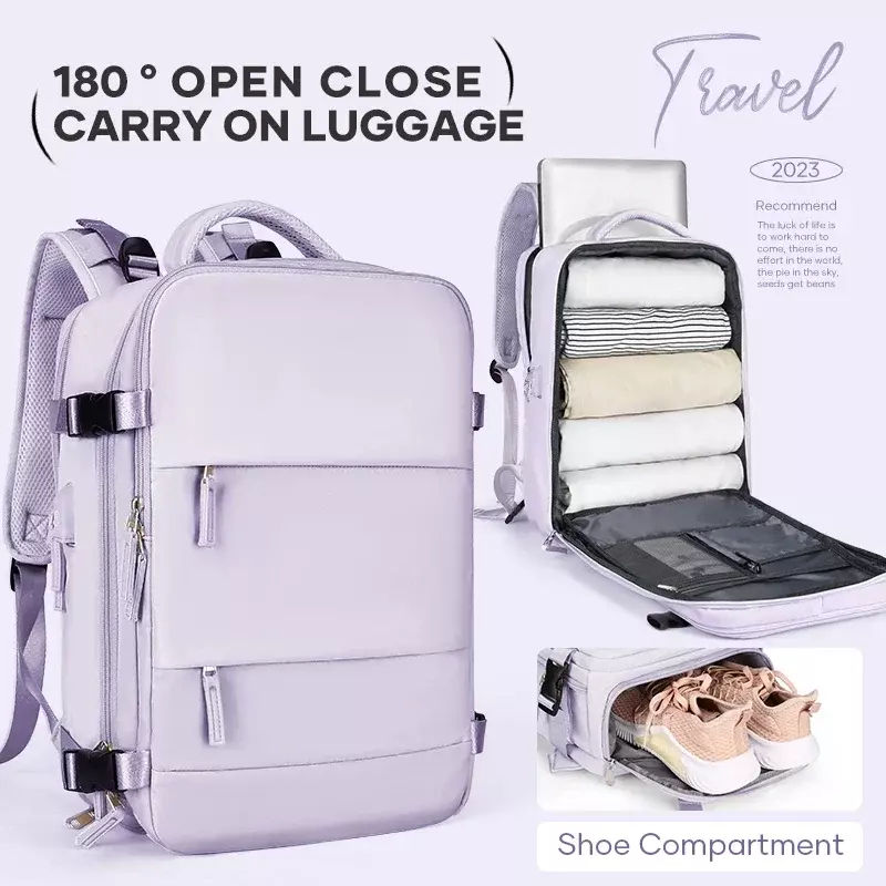 Mochila de viagem multifuncional para mulheres, mochilas de lazer, avião, cabine de avião, laptop, casual, 40x30x20