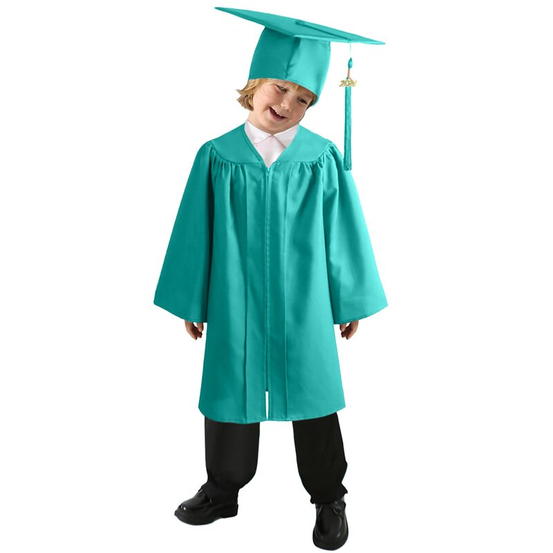 유치원 어린이 졸업 코스튬, 유아 졸업복, 모자 가운, 유치원 졸업축제 복장