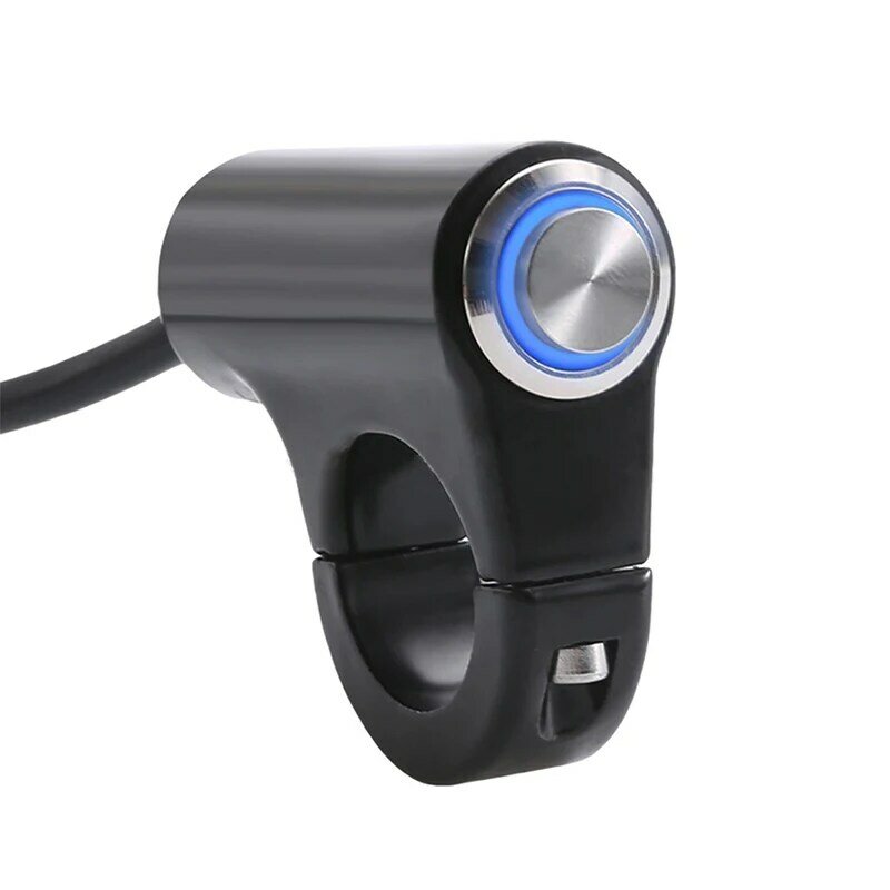 Connecteur de bouton poussoir de moto pour vélo électronique, lumière LED de vélo de course, lumière de sauna, interrupteur de guidon en alliage d'aluminium, 22mm