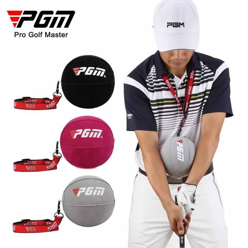 PGM bola pelatih ayunan Golf, bola koreksi postur lengan tetap dapat disesuaikan PVC, Aksesori Golf bantu latihan Putter
