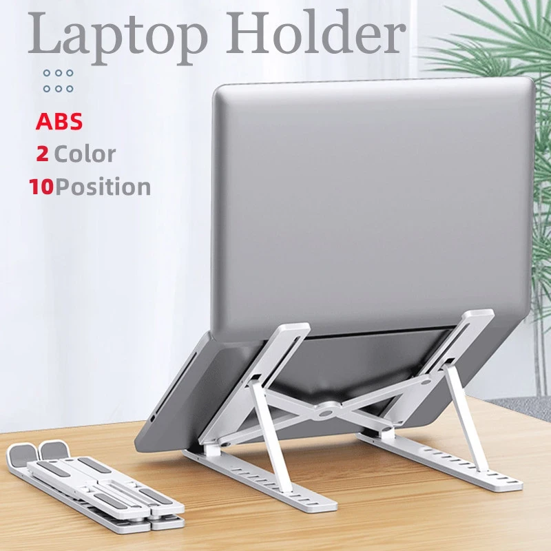 Suporte dobrável ajustável para laptop, Suporte portátil para notebook, Suporte ABS para Macbook Air Pro, Acessórios convenientes