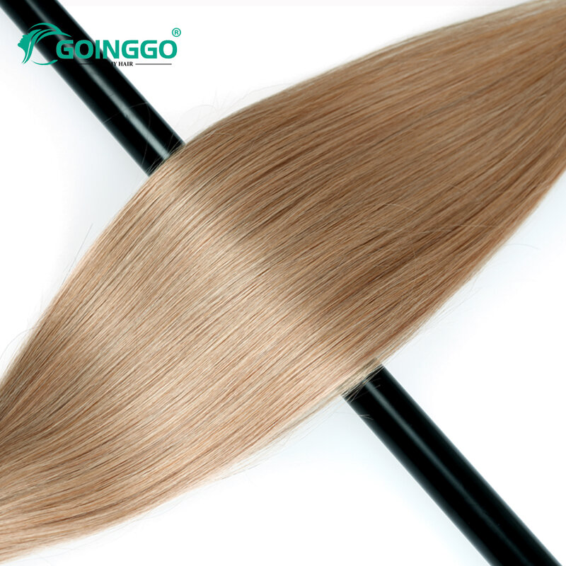 18# Straight Tape Ins Extensions Dirty Blonde Real Natural Human Hair Keratin Capsule Skin Weft Adhesive Tape Hair 12-26Inch