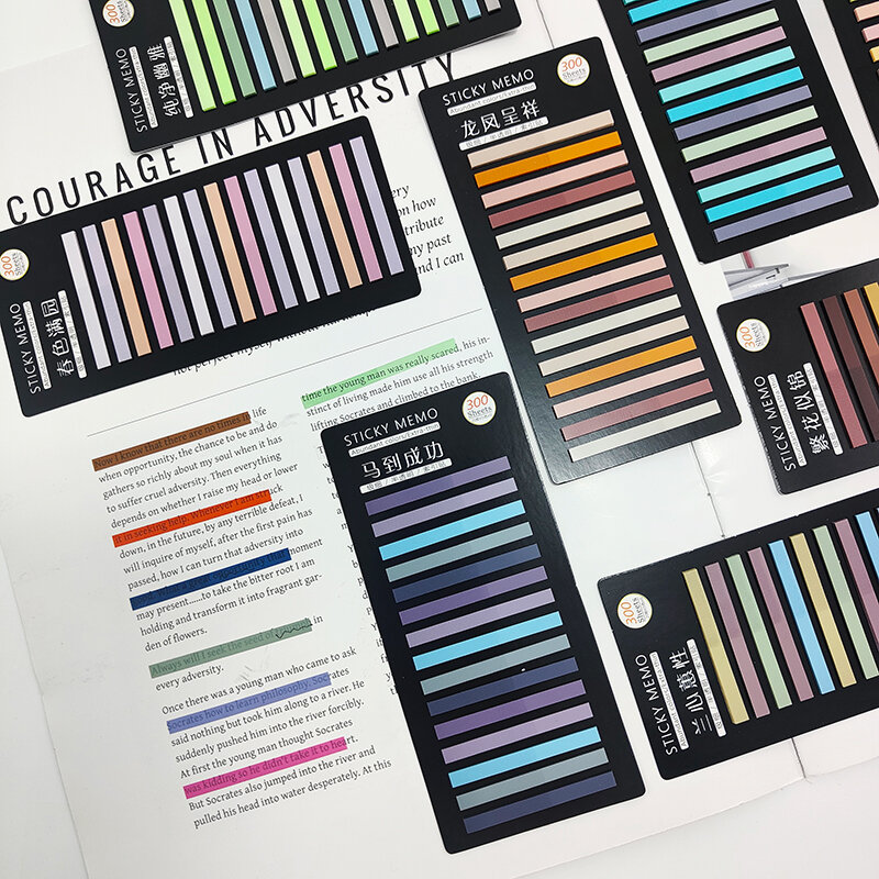 KindFuny-pegatinas adhesivas para mascotas, Bloc de notas, marcadores de Color Macaron, Bloc de notas, papelería escolar, 16 piezas, 4800 hojas